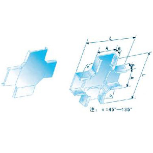 槽式可調水平四通（tōng）蓋--體 XQJ-C-04A1